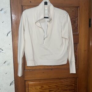 H&M White Quarter-Zip Pullover